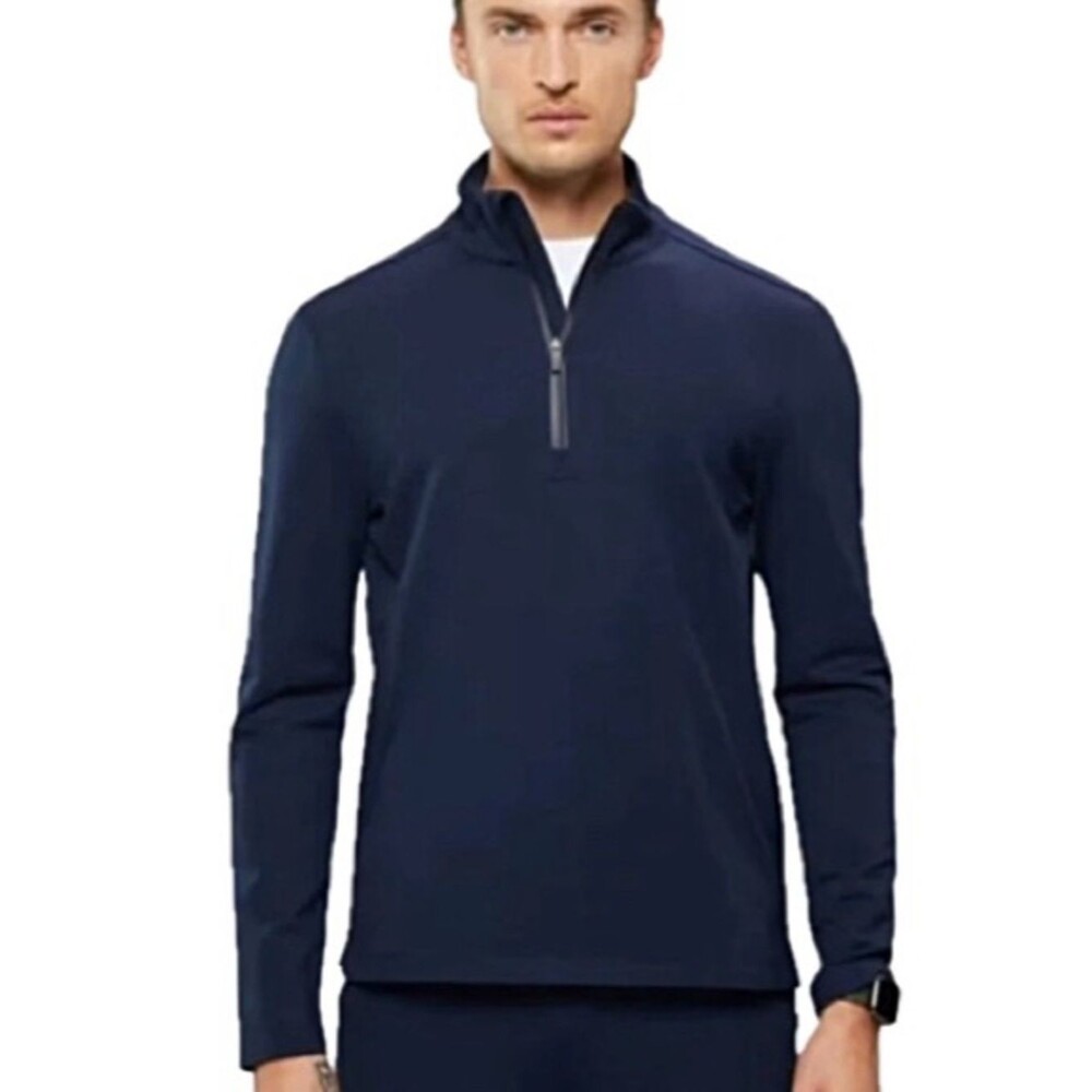 Cuts Concord 1/4 Zip Pullover Mens Size Large Dark Navy Long Sleeve Quarter Zip